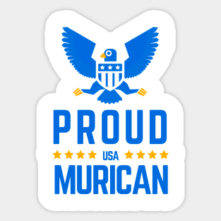 Proud American - Murica Merica USA Patriot Sticker